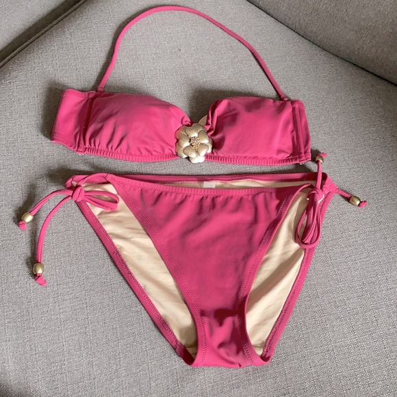Victoria's Secret Other - Victoria Secret Mauve Bikini with Gold Flower